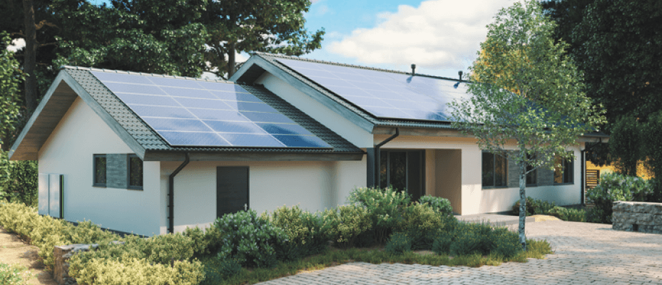 Home with Solar Panels
